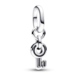 Key sterling silver mini dangle
