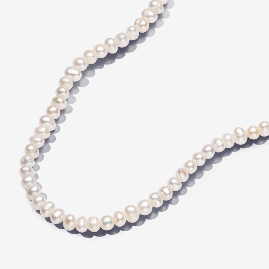 Pandora Treated Freshwater Cultured Pearls T-bar Collier Necklace