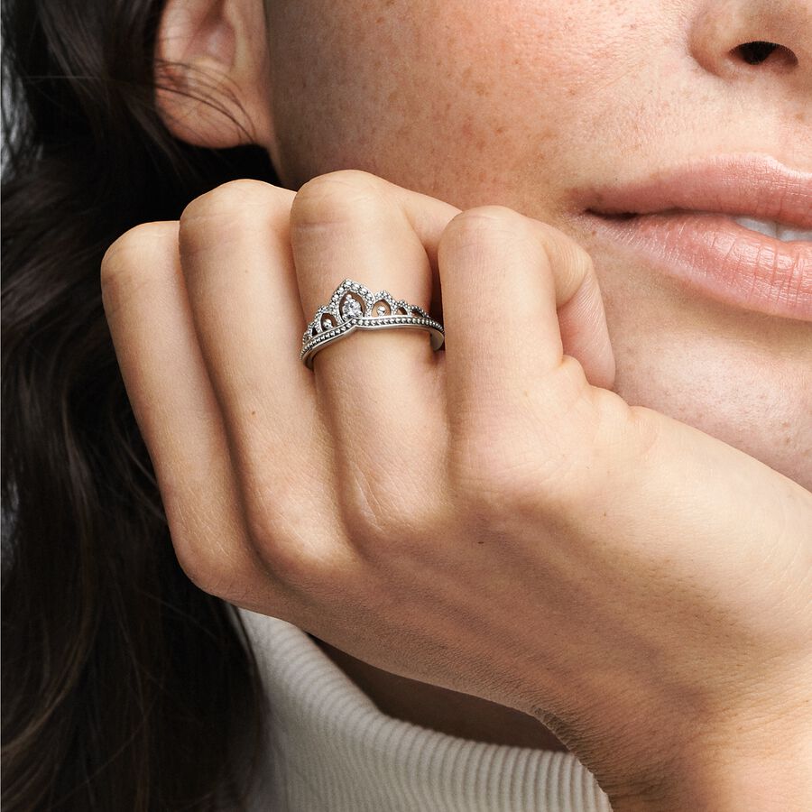 Pandora Regal Beaded Tiara Ring