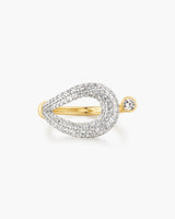 Ania Haie Gold Pavé Knot Adjustable Ring