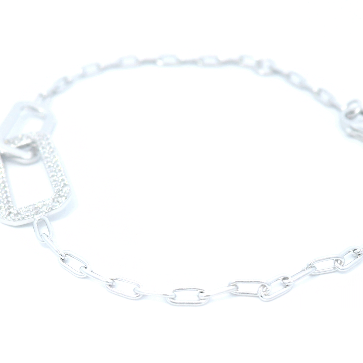 Sterling Silver Plain Paper Bracelet