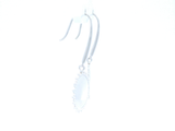Sterling Fancy Edge Disc Drop Earrings