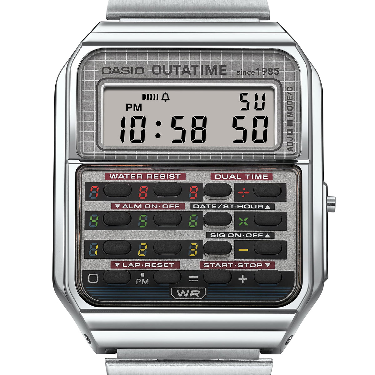 Casio Vintage Back to the Future Stainless Steel Watch