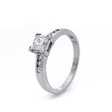 Princess Claw Set with Pave Shoulders Dress Ring