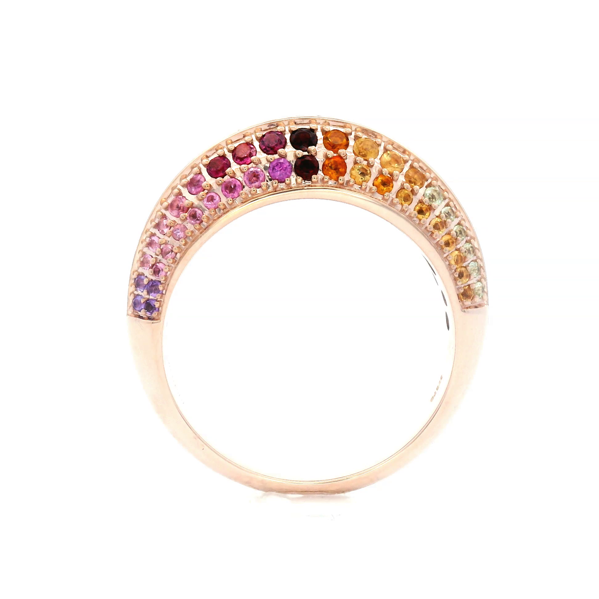 Natural  Gemstone and Diamond Dress Ring set in Rose Gold