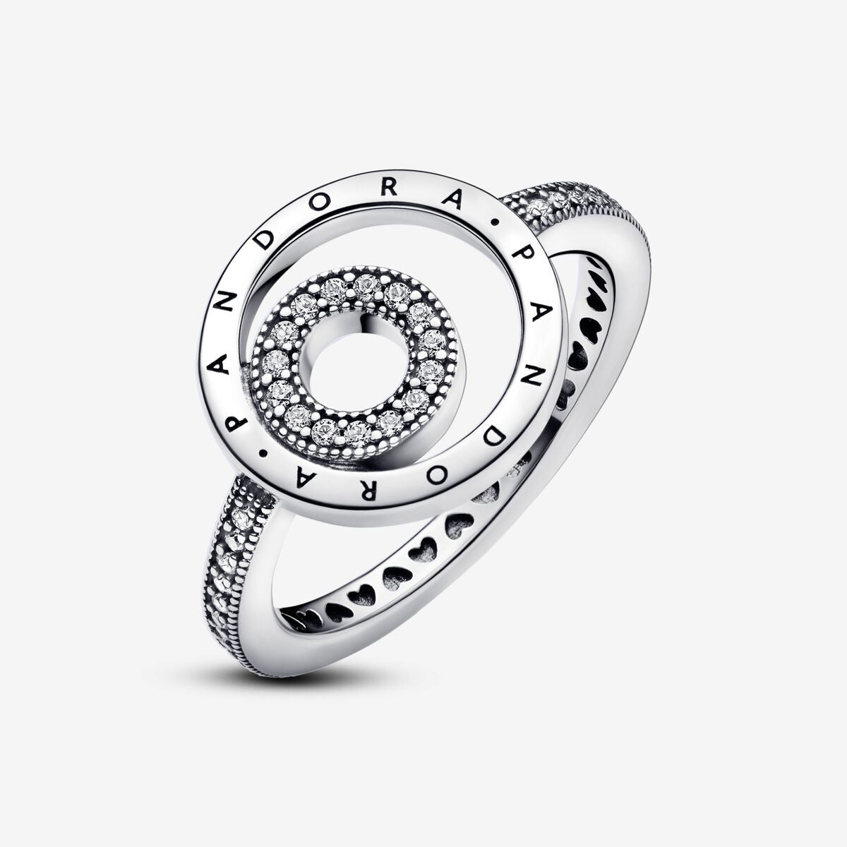 Pandora Signature Logo Circles Pavé Ring