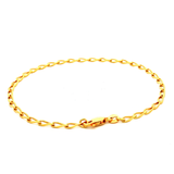 Open Diamond Curb Bracelet in Yellow Gold
