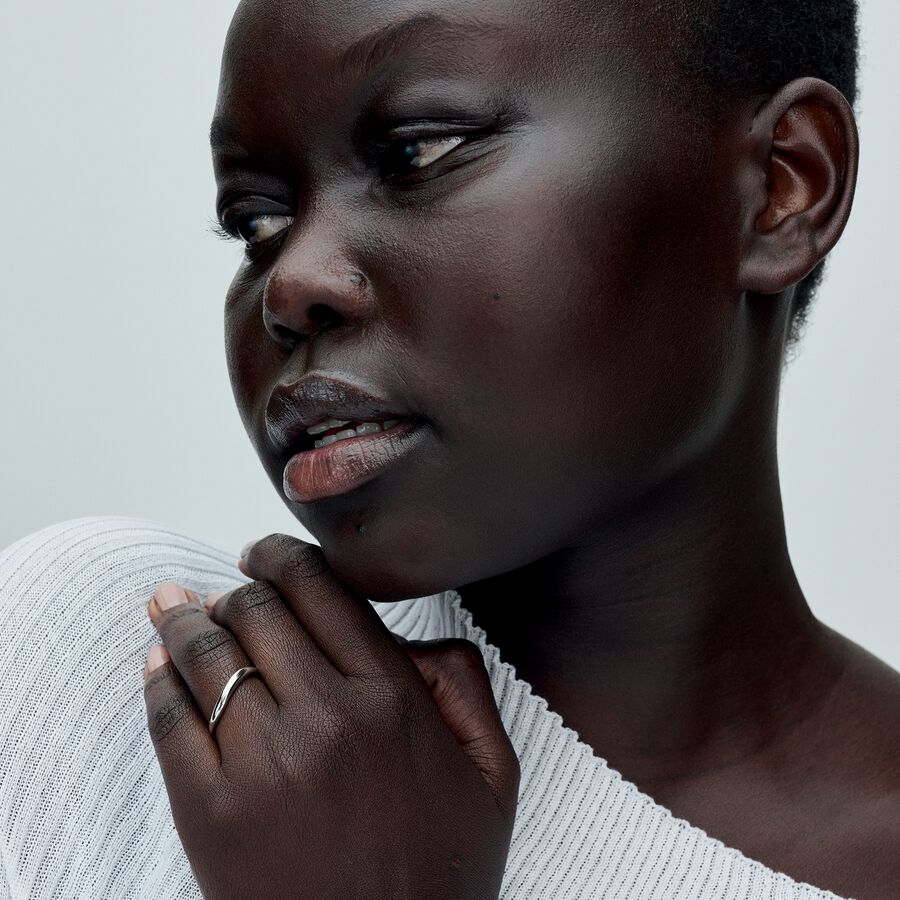 Organically Shaped Band Ring - 58