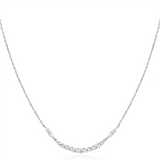 Silver Arc Pavé Necklace