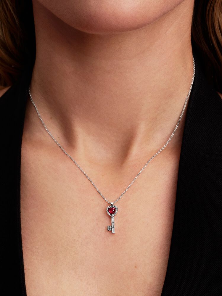 Pandora Elevated Heart Key Collier Necklace