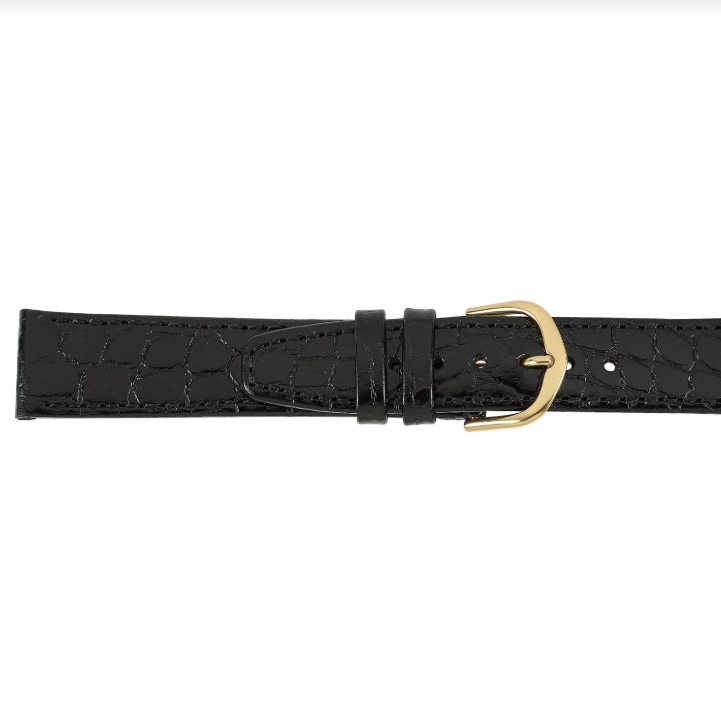 Tingha Croc Grain - Gold Buckle Strap