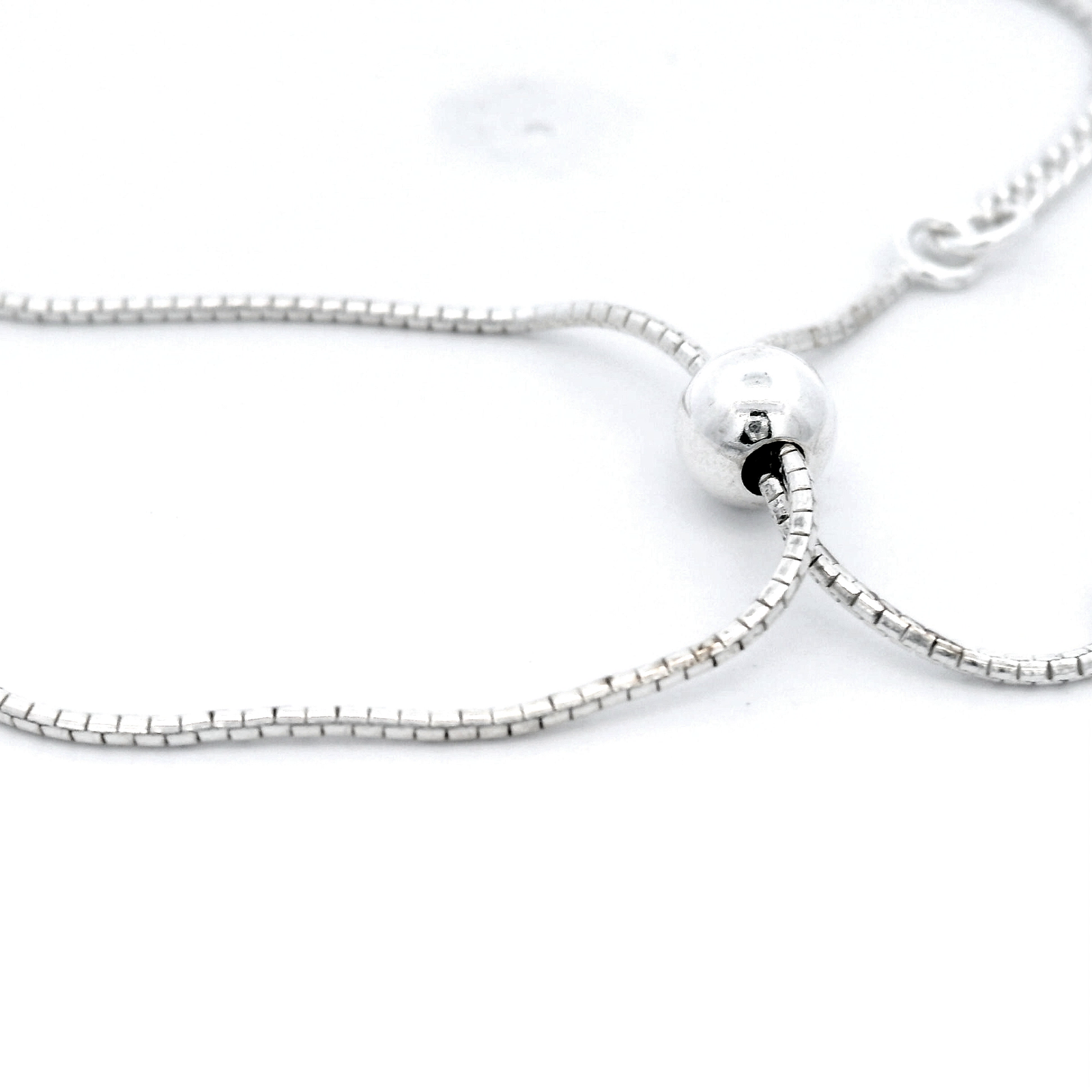 Von Treskow Sterling Silver Adjustable Curb Chain & Tube with VT Plate Bracelet