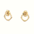 Yellow Gold Open Square Studs