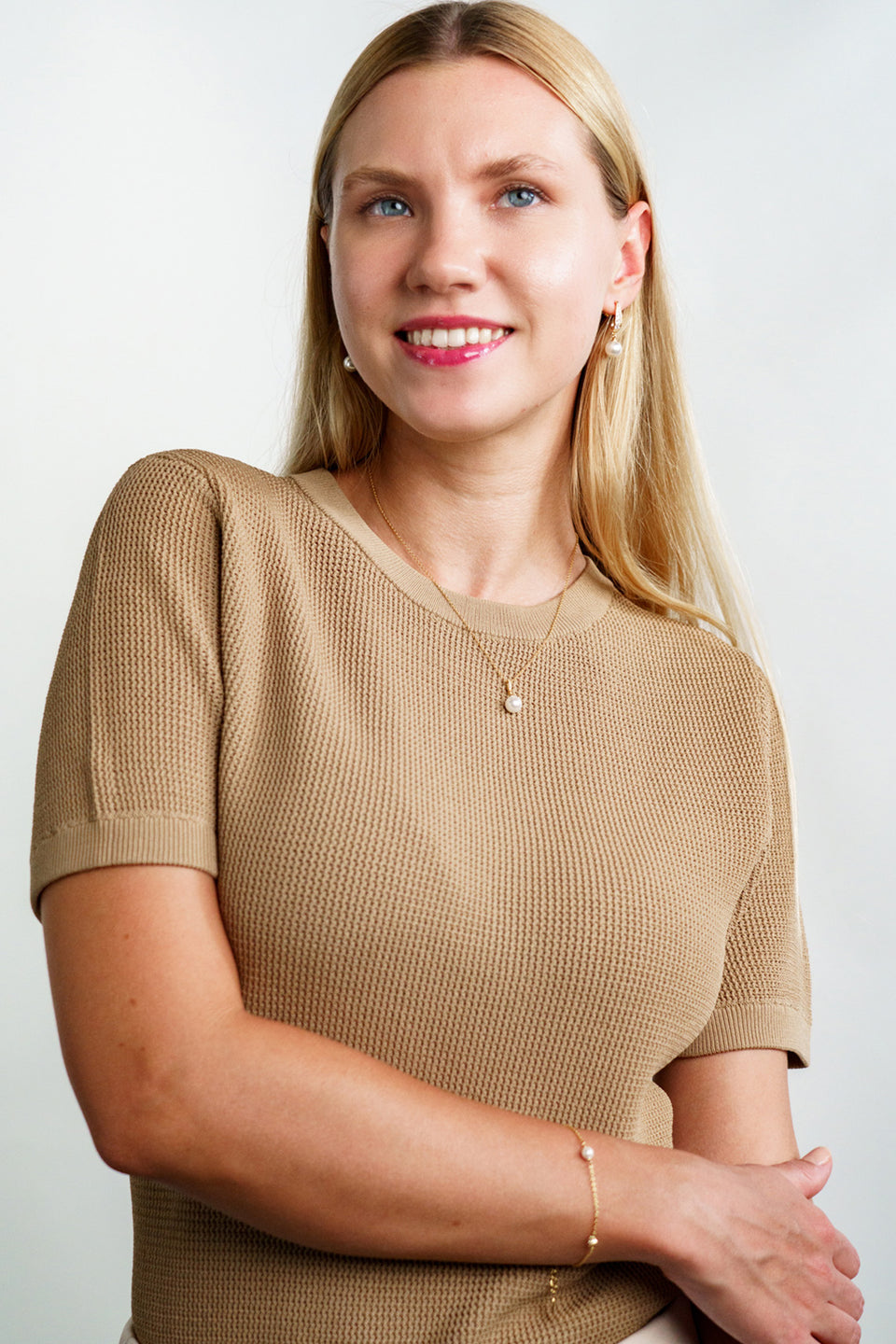 Georgini Adagio Serene Shine Pearl Earrings Silver