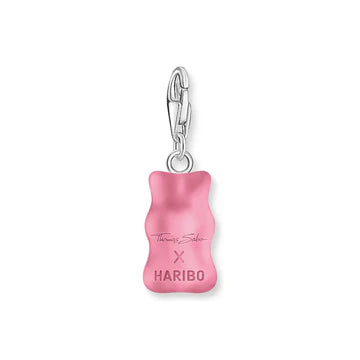Thomas Sabo Silver Charm Pendant Pink Gold Bear