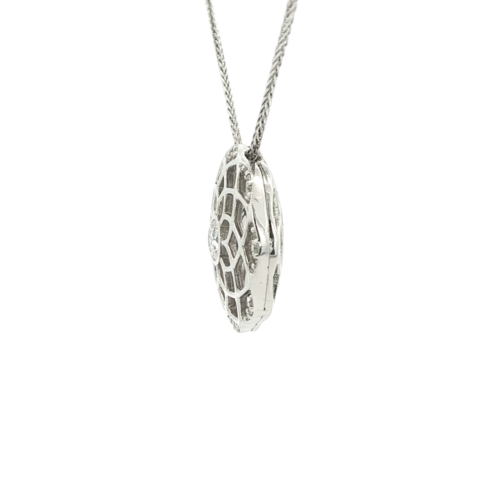 Brilliant Round-Cut Diamond Necklace in White Gold