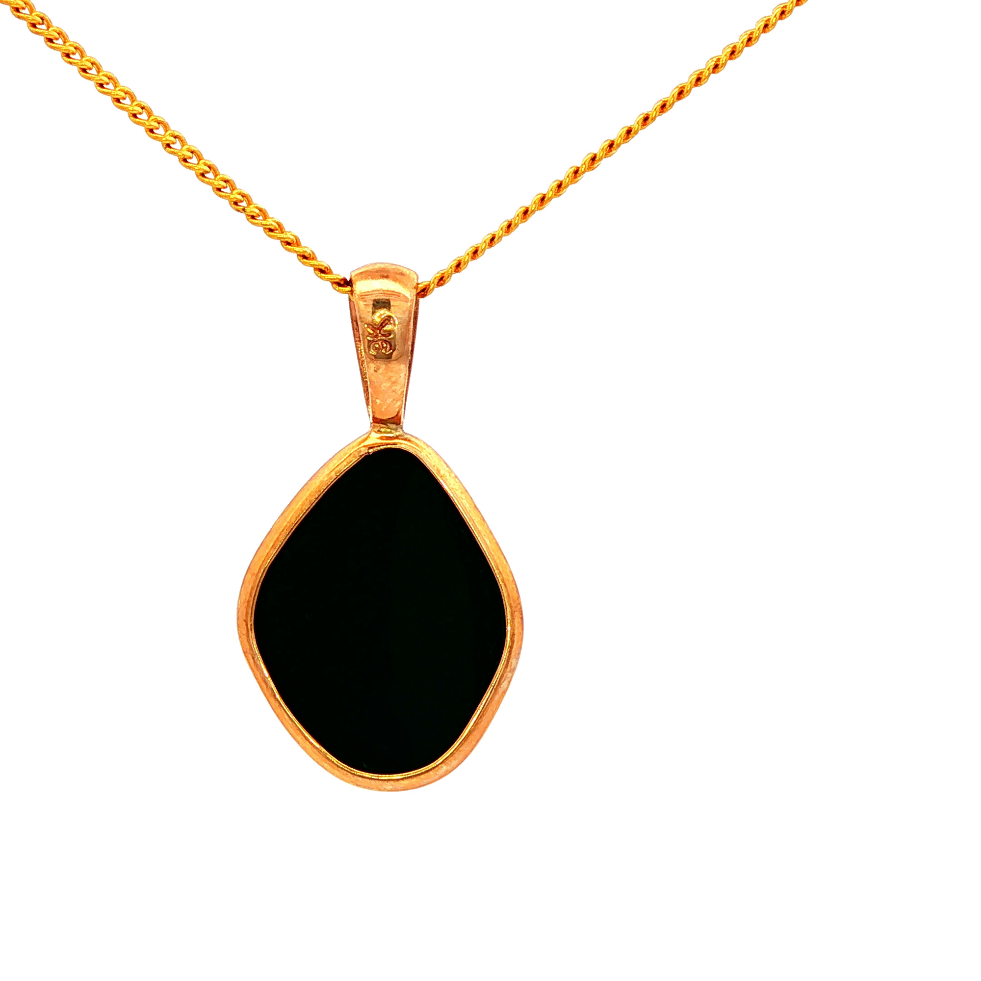 Freedom Triplex Opal & Diamond Pendant in Yellow Gold