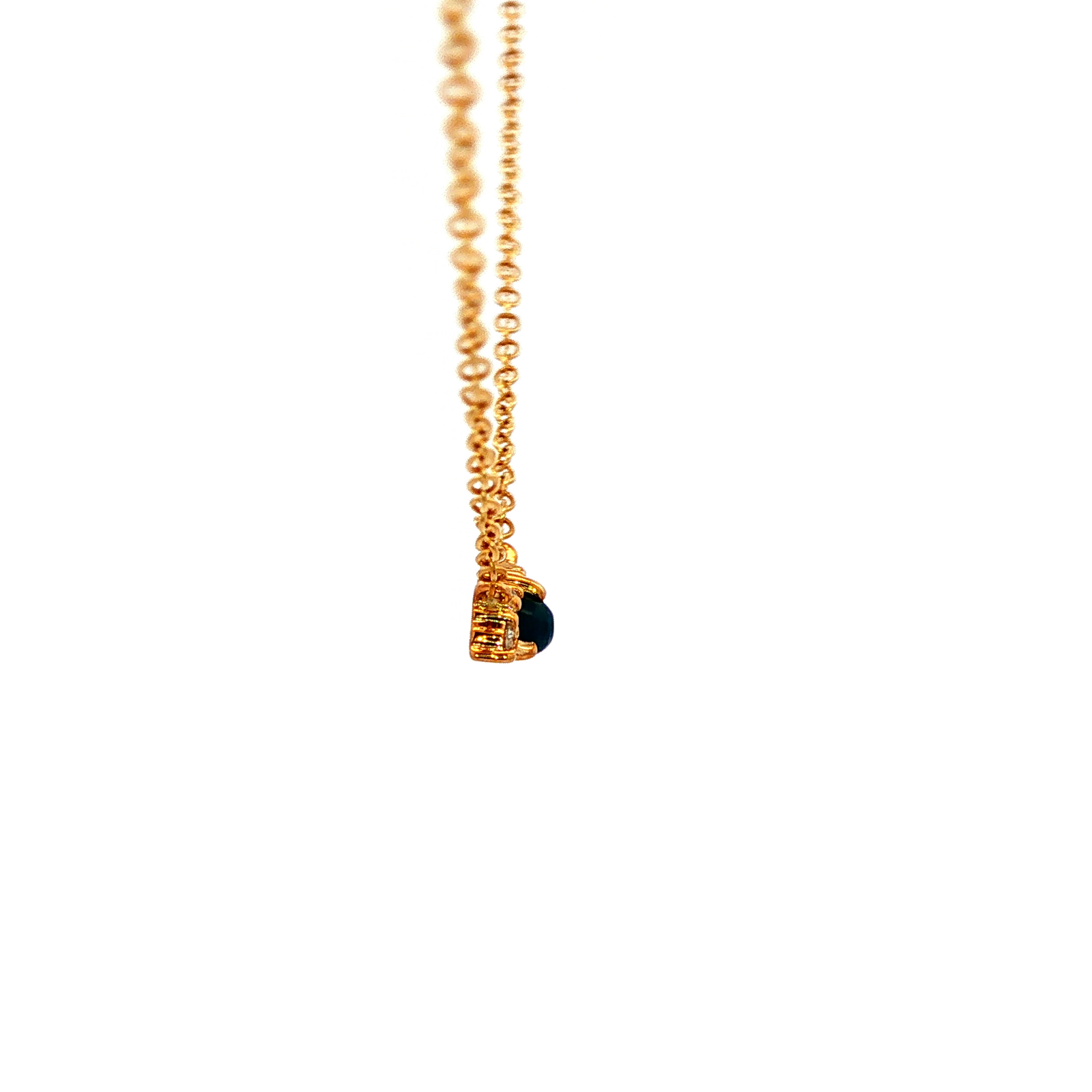 Sapphire and Diamond Necklace in Yellow Gold