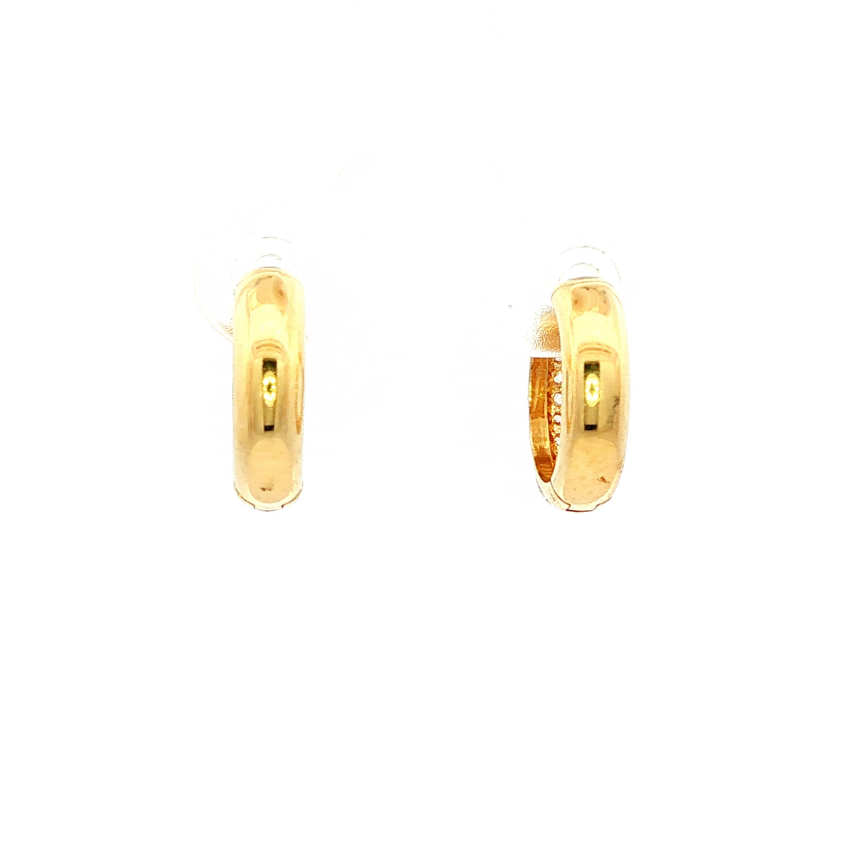 9ct YG Hoop Earrings with CZ 2.2gm