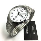 Gents Chrome Day Date Watch with Stretch Band BF5000-94A