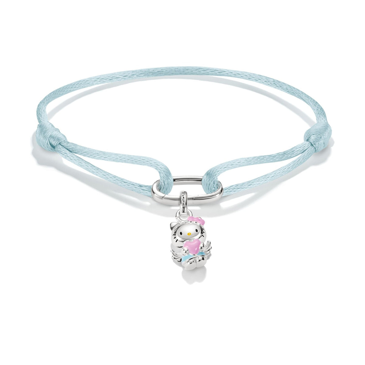 Thomas Sabo Hello Kitty Textile Bracelet Light Blue with Charm