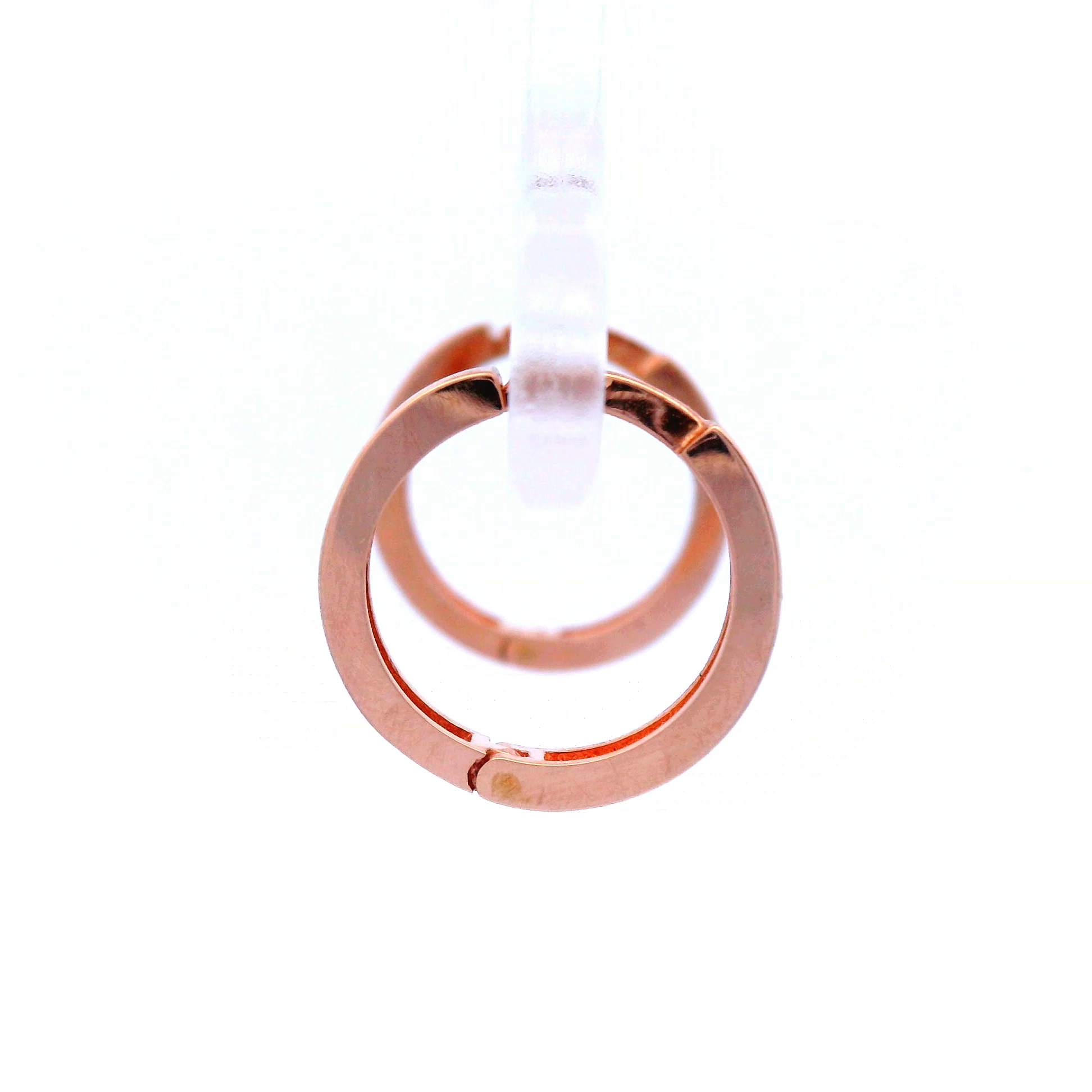 9 Carat Rose Gold Square Tube 10mm Huggie Earring