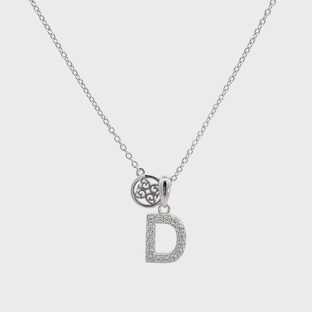 Georgini Luxury Letters D Initial Pendant Silver