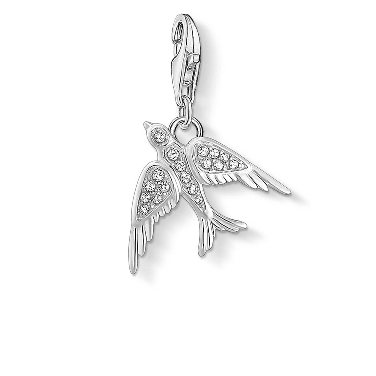Thomas Sabo Charm Club Swallow with Cubic Zirconia Charm