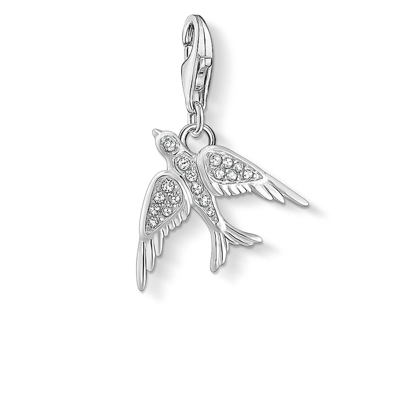 Thomas Sabo Charm Club Swallow with Cubic Zirconia Charm