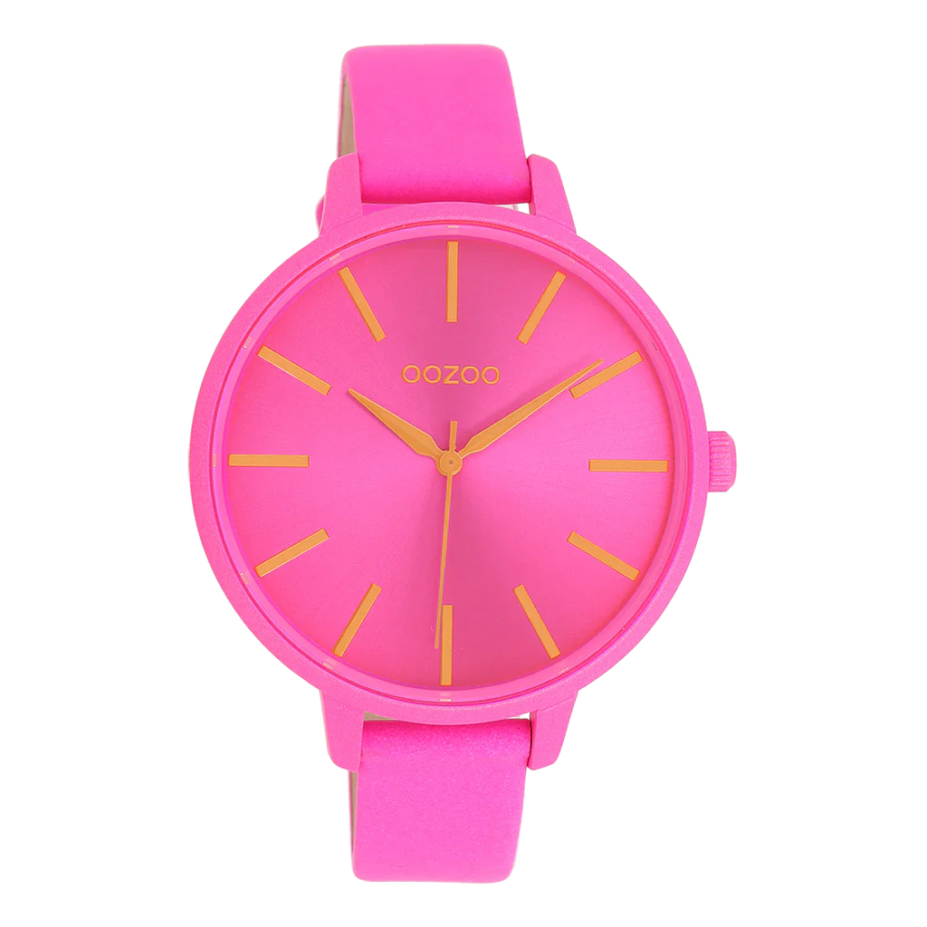 Oozoo Neon Pink and Neon Orange Ladies Watch