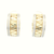 Diamond Thick Hoop Earrings Set in Yellow Gold