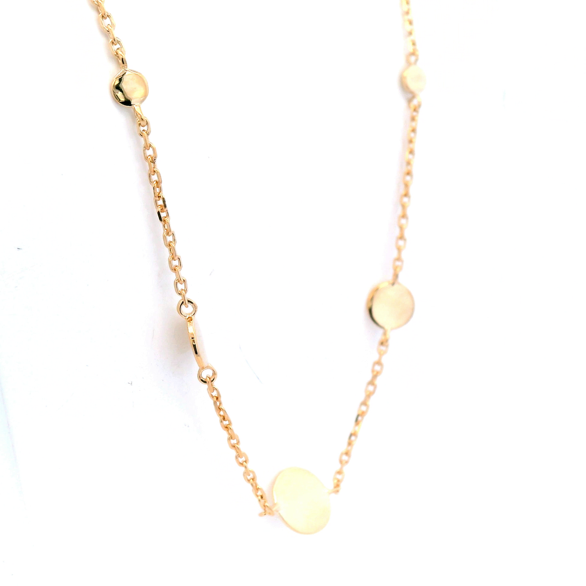 Multi Disc Necklet in Yellow Gold
