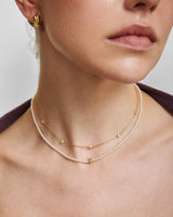 Ania Haie Gold Twist & Glass Pearl Beaded Necklace