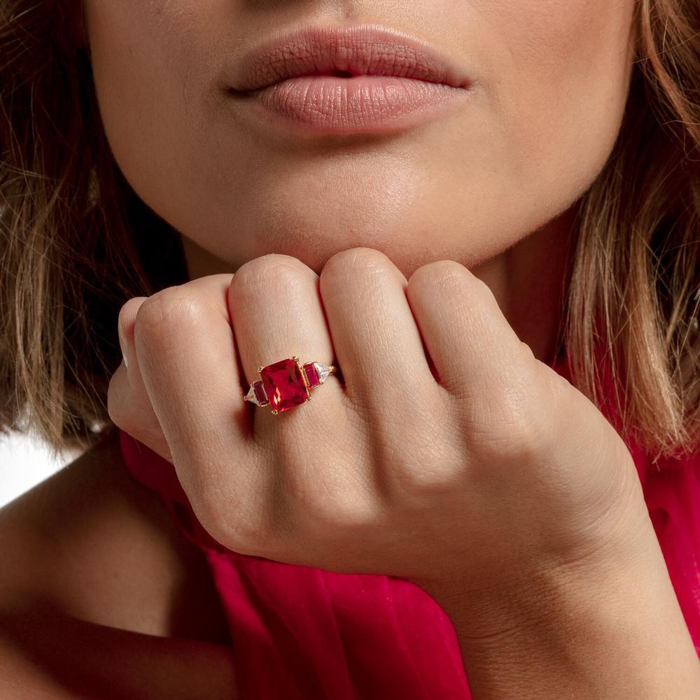 Thomas Sabo Gold Plated Ring with Colourful Stones