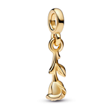 Rose 14k gold-plated mini dangle