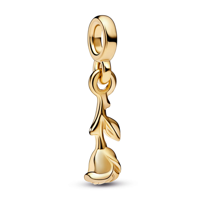 Rose 14k gold-plated mini dangle