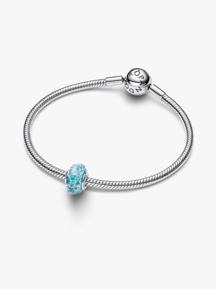 Pandora Turquoise Murano Glass & Glitter Charm