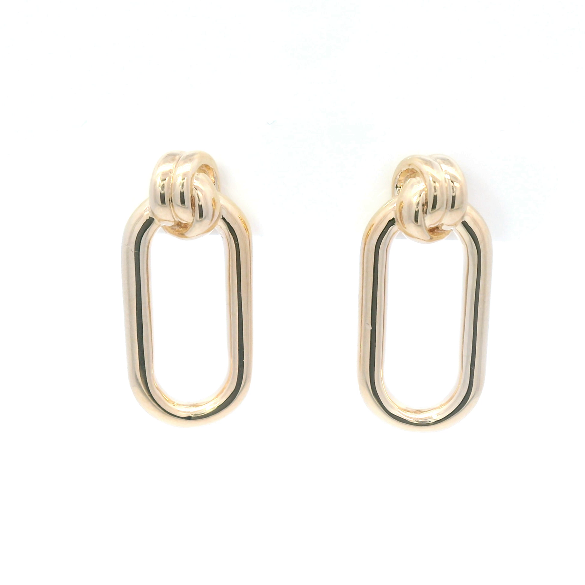 Knot &amp; Large Paperclip Stud Earrings