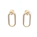 Knot & Large Paperclip Stud Earrings