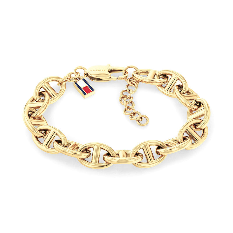 Tommy Hilfiger Jewellery Gold Steel Women's Chain Bracelet