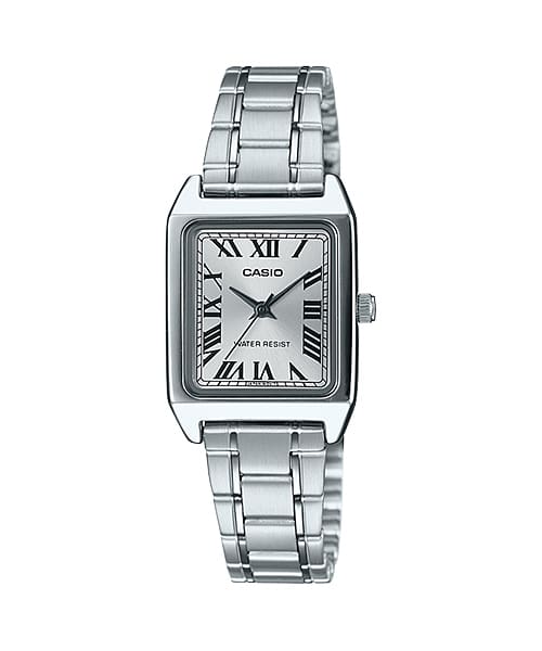 Casio Silver Chrome Plated Analogue Watch