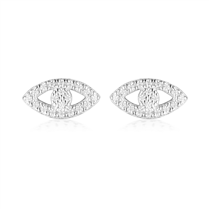 Georgini Rock Star Evil Eye Earrings Silver