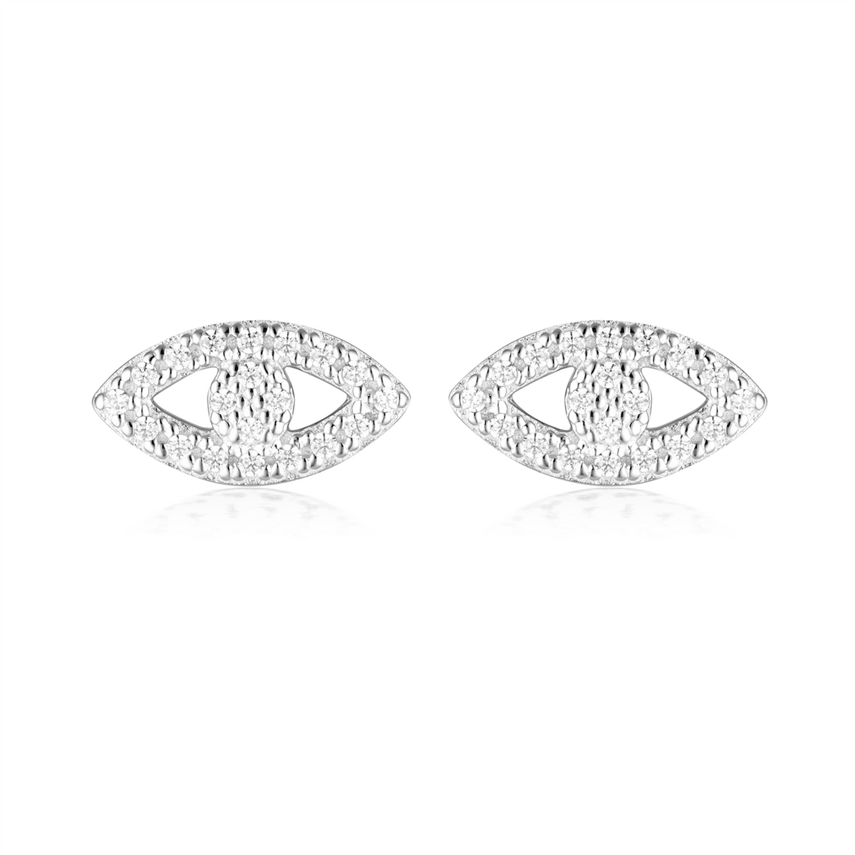 Georgini Rock Star Evil Eye Earrings Silver
