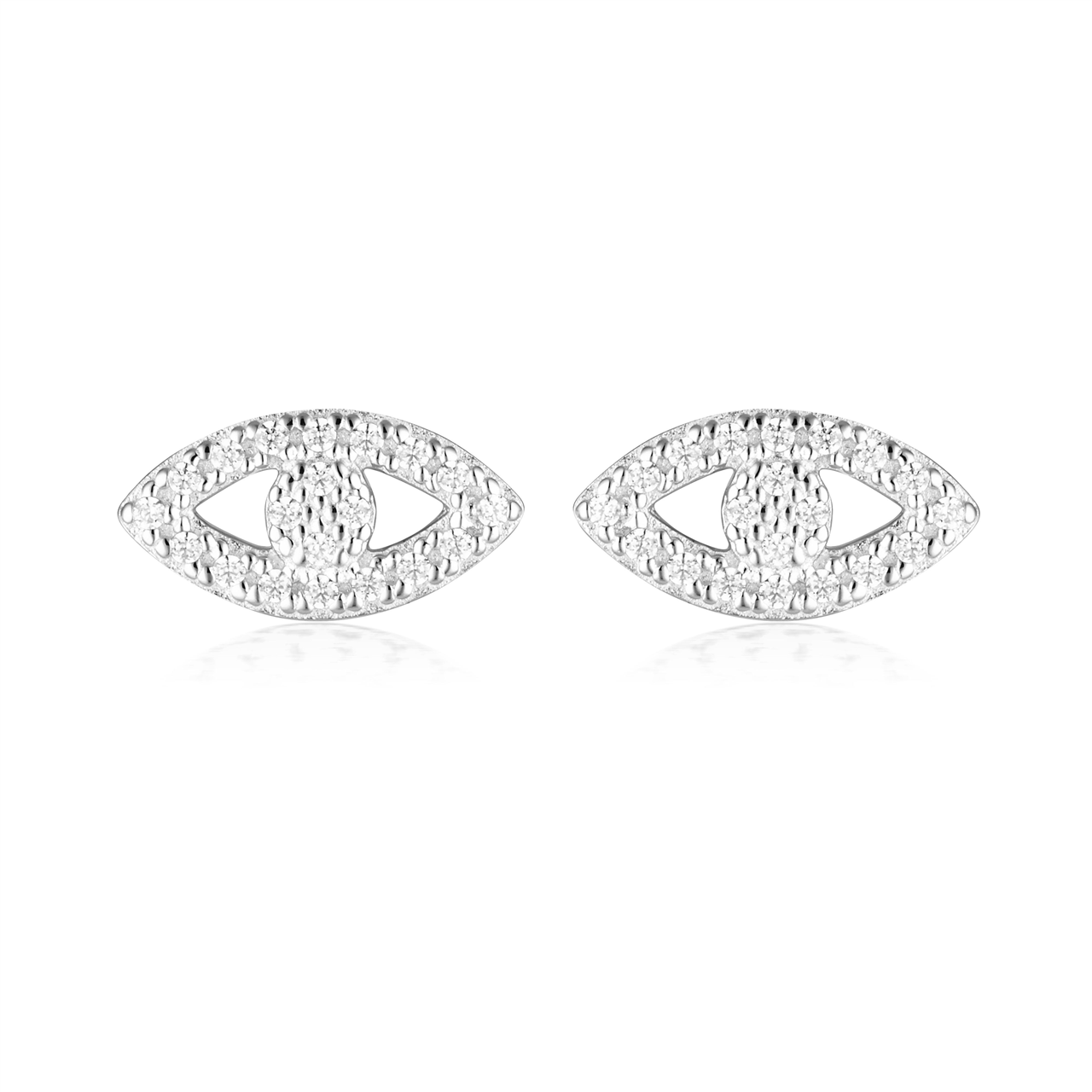 Georgini Rock Star Evil Eye Earrings Silver