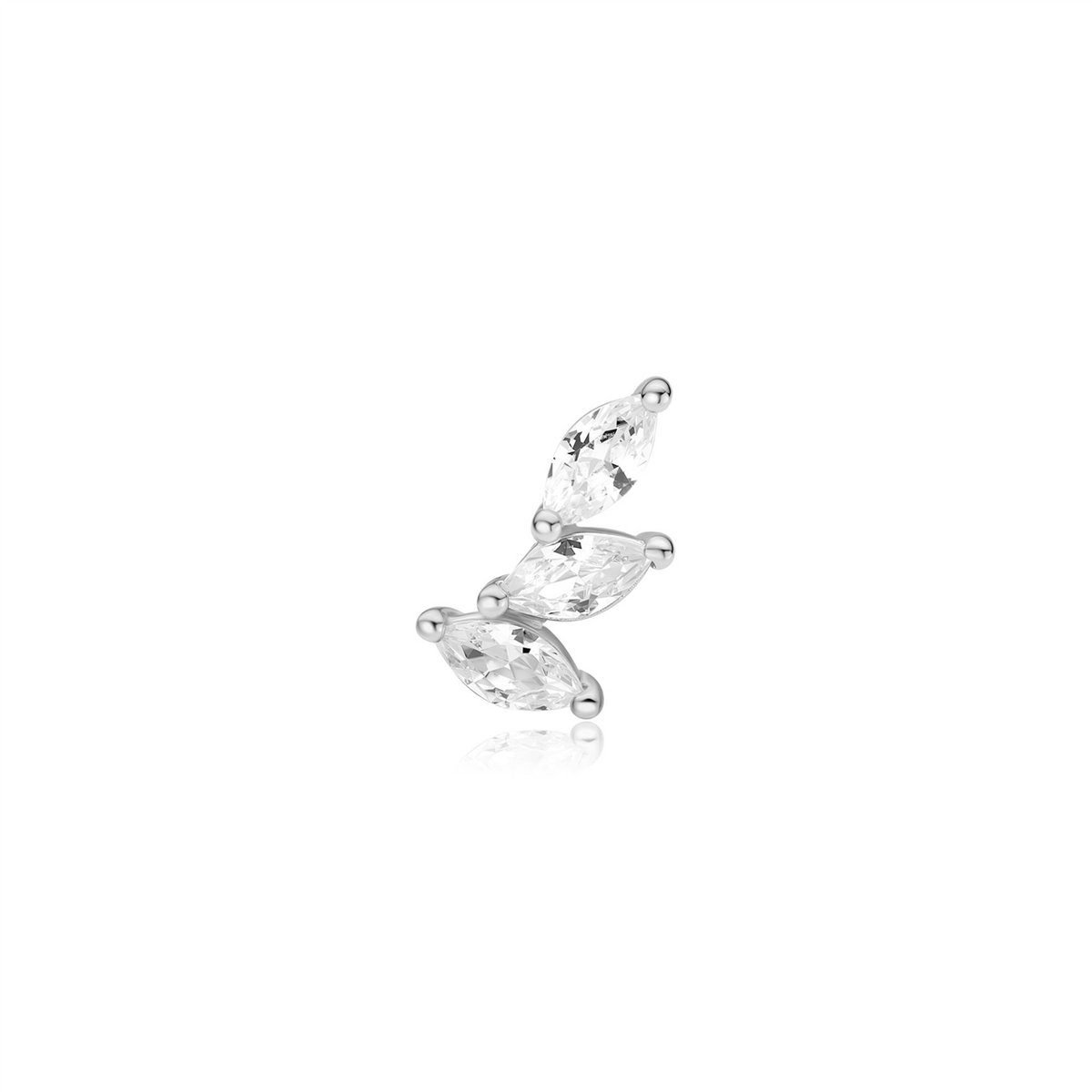 Ania Haie Triple Marquise Barbell Single Earring