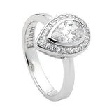 Ellani Tear Drop Ring in Sterling Silver