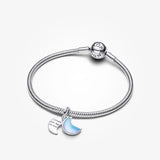 Pandora Crescent Moon Double Dangle Charm