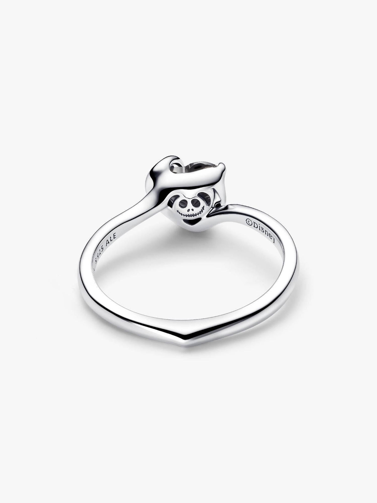 Disney Jack Skellington sterling silver ring with black crystal