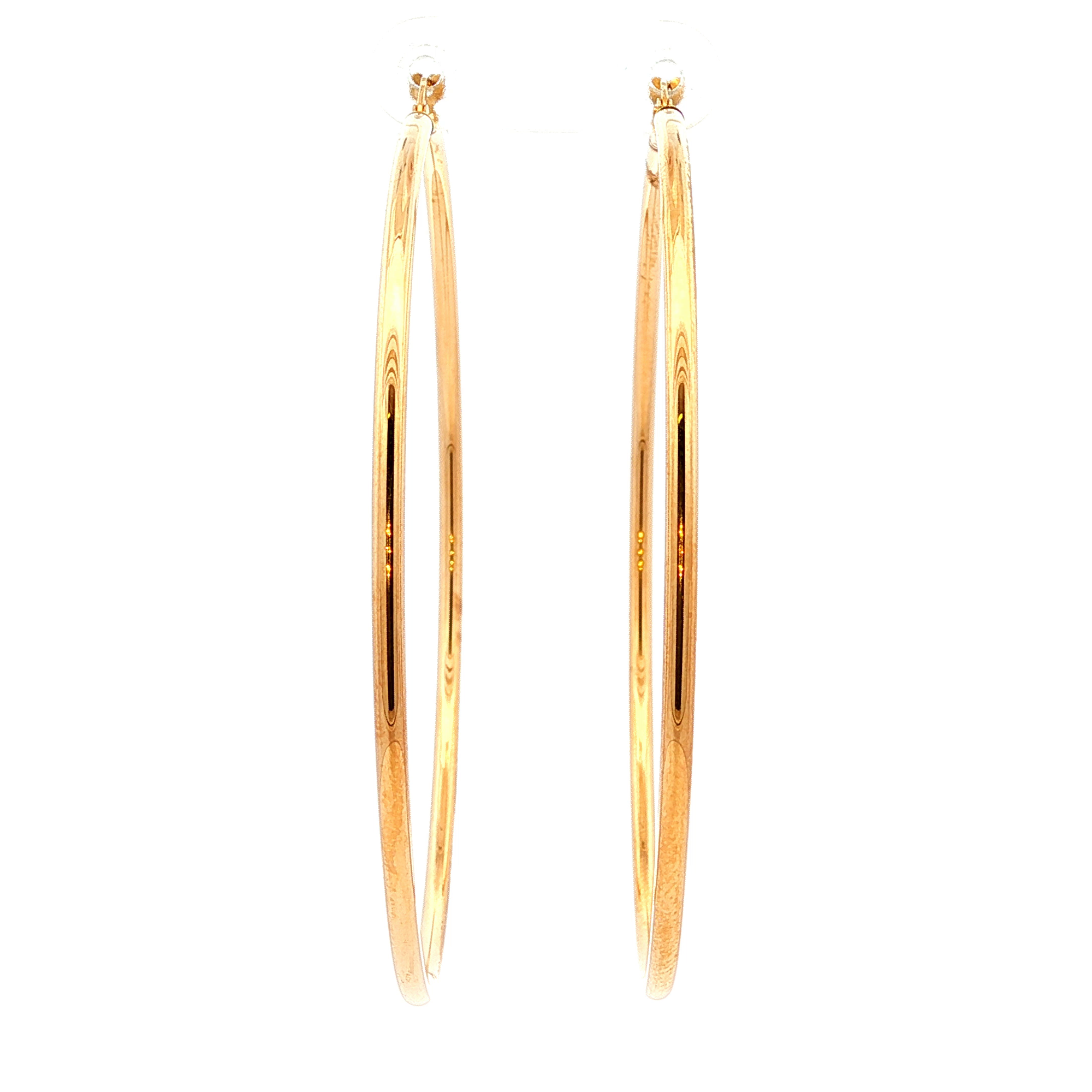 Classic Yellow Gold Hoop Earrings