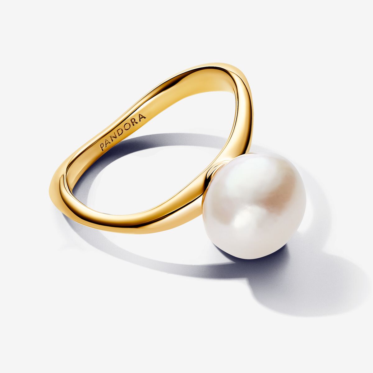 Baroque Treated Freshwater Cultured Pearl Ring